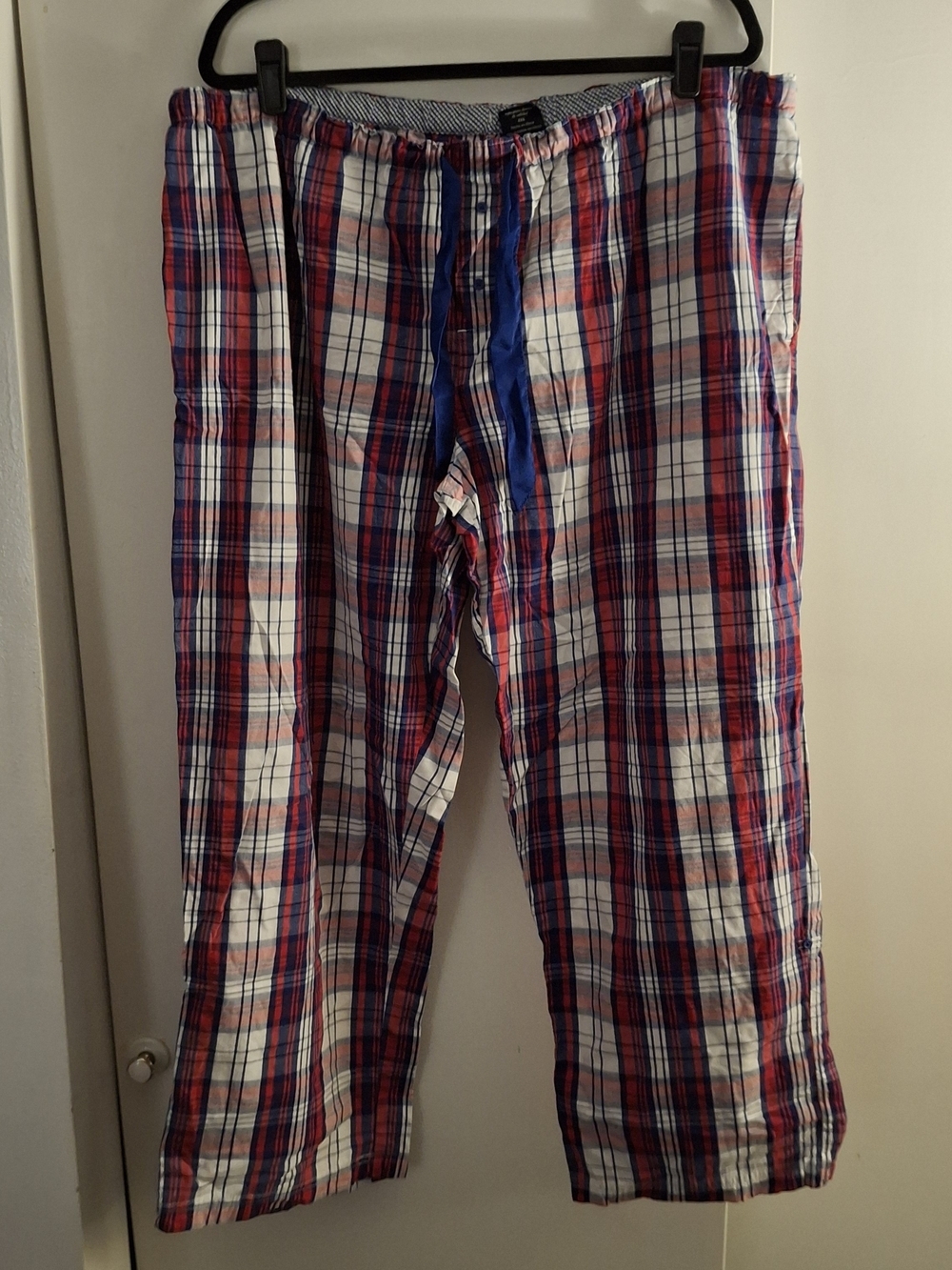 Faded Glory Red, Blue & White Plaid Women's Lounge Pants